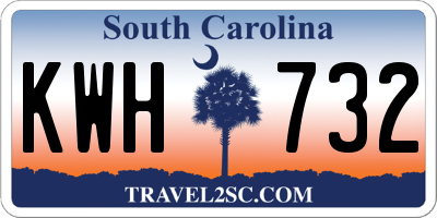 SC license plate KWH732