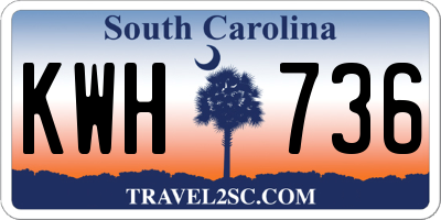 SC license plate KWH736