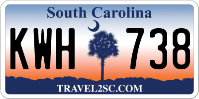 SC license plate KWH738