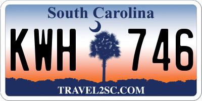 SC license plate KWH746