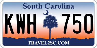 SC license plate KWH750