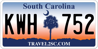 SC license plate KWH752