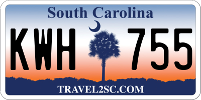 SC license plate KWH755