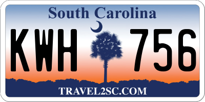SC license plate KWH756