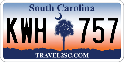 SC license plate KWH757