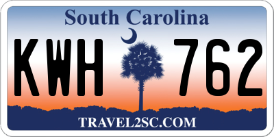 SC license plate KWH762