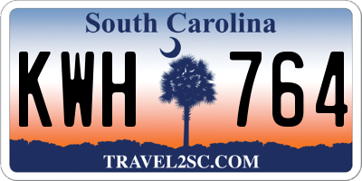 SC license plate KWH764
