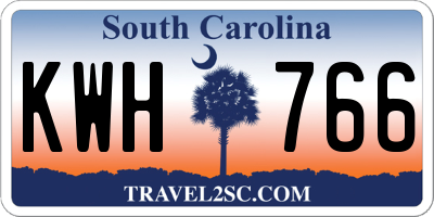 SC license plate KWH766