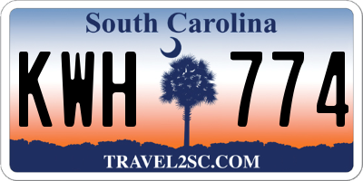 SC license plate KWH774