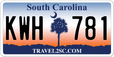 SC license plate KWH781