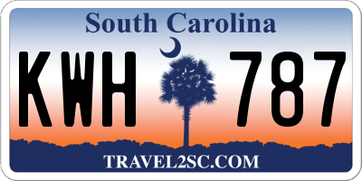 SC license plate KWH787