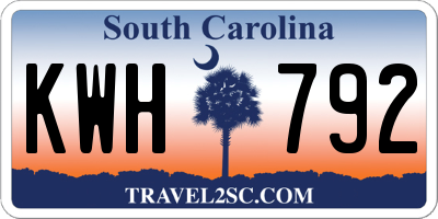 SC license plate KWH792