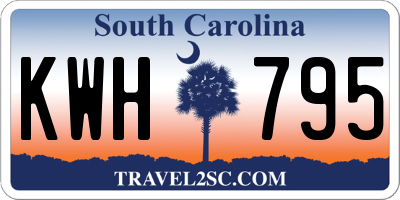 SC license plate KWH795