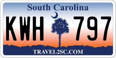 SC license plate KWH797