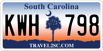 SC license plate KWH798