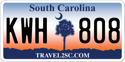 SC license plate KWH808