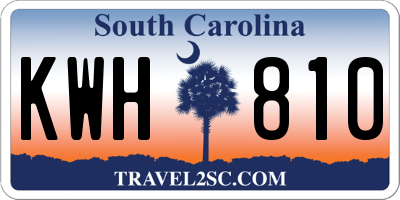 SC license plate KWH810
