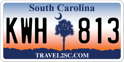 SC license plate KWH813