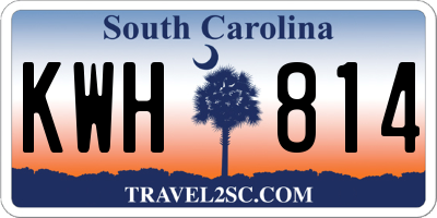 SC license plate KWH814