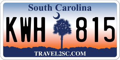 SC license plate KWH815