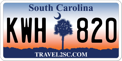 SC license plate KWH820