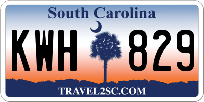 SC license plate KWH829