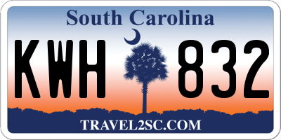 SC license plate KWH832