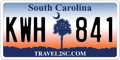 SC license plate KWH841