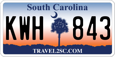 SC license plate KWH843