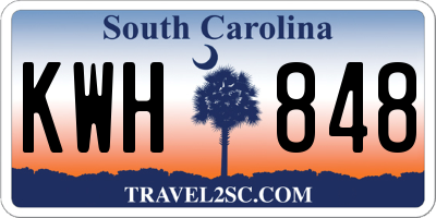 SC license plate KWH848