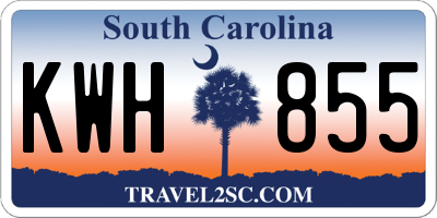 SC license plate KWH855