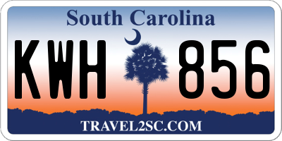 SC license plate KWH856