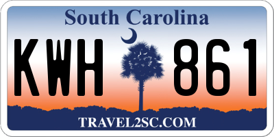 SC license plate KWH861