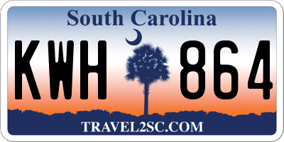 SC license plate KWH864