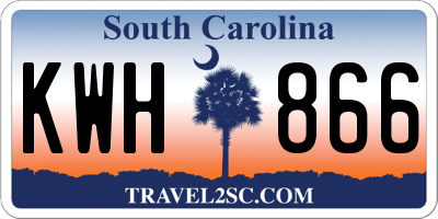 SC license plate KWH866