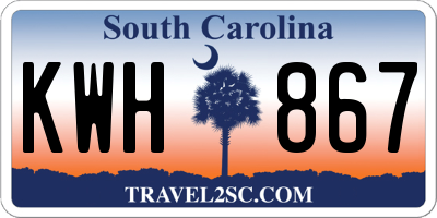 SC license plate KWH867