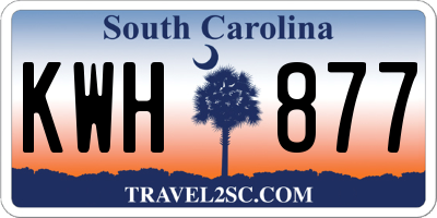 SC license plate KWH877