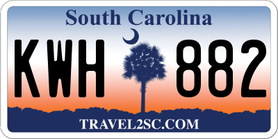 SC license plate KWH882