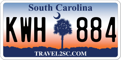 SC license plate KWH884