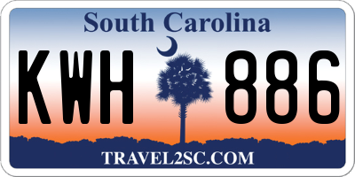 SC license plate KWH886