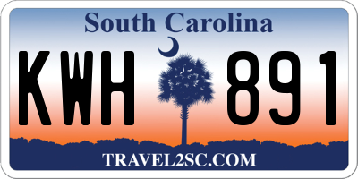SC license plate KWH891