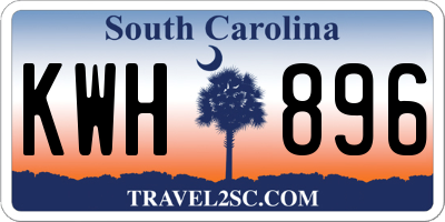 SC license plate KWH896