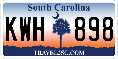 SC license plate KWH898