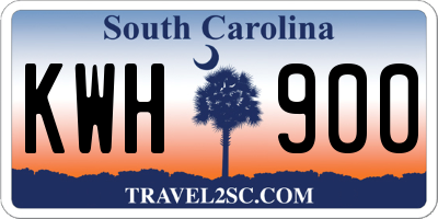 SC license plate KWH900