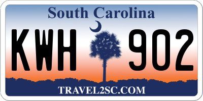 SC license plate KWH902