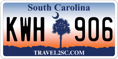 SC license plate KWH906