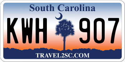 SC license plate KWH907