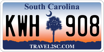 SC license plate KWH908
