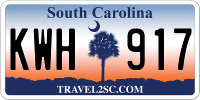 SC license plate KWH917