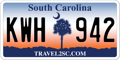 SC license plate KWH942